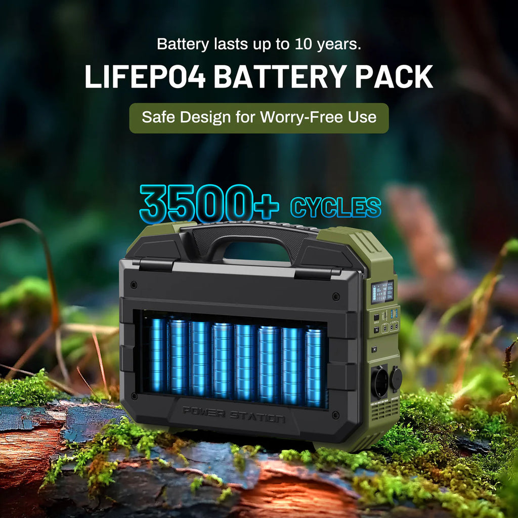 Limited-Time Offer🔥Portable Power Station 1024Wh LiFePO4 Battery 1600W AC Output PWM Controller Solar Generator Pure Sine Wave Outdoor Camping RV