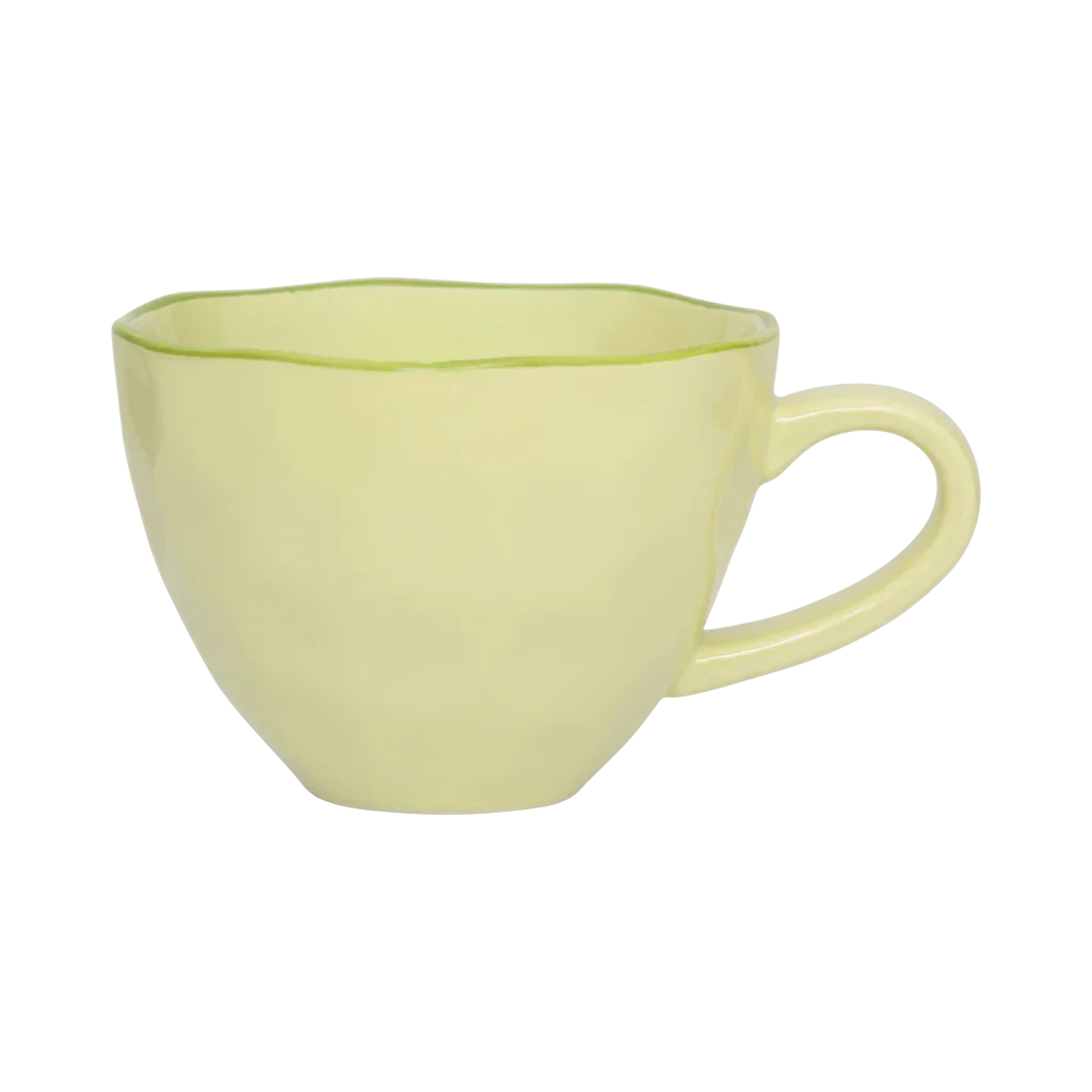 Good Morning Cup Cappuccino/Tea sculpted Pale green