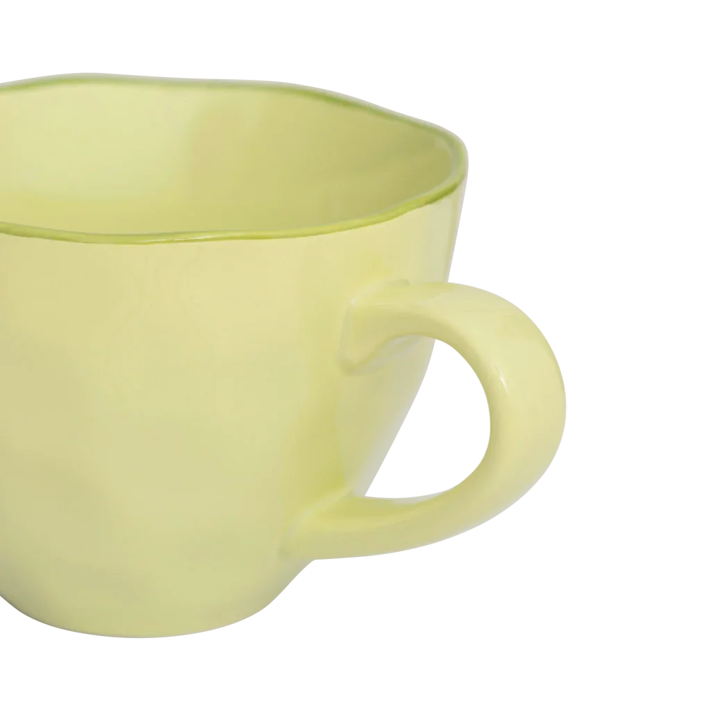 Good Morning Cup Cappuccino/Tea sculpted Pale green