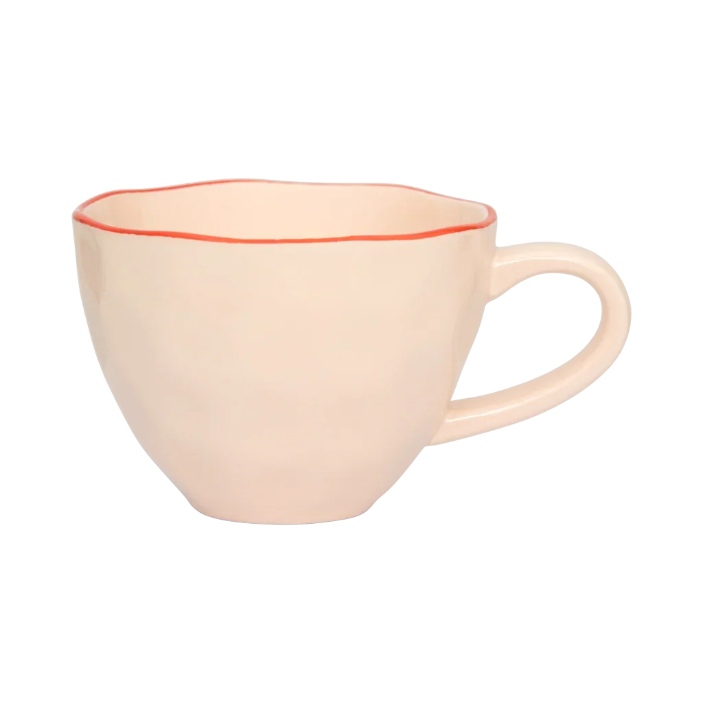 Good Morning Cup Cappuccino/Tea sculpted Old pink