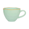 Good Morning Cup Cappuccino/Tea sculpted Celadon