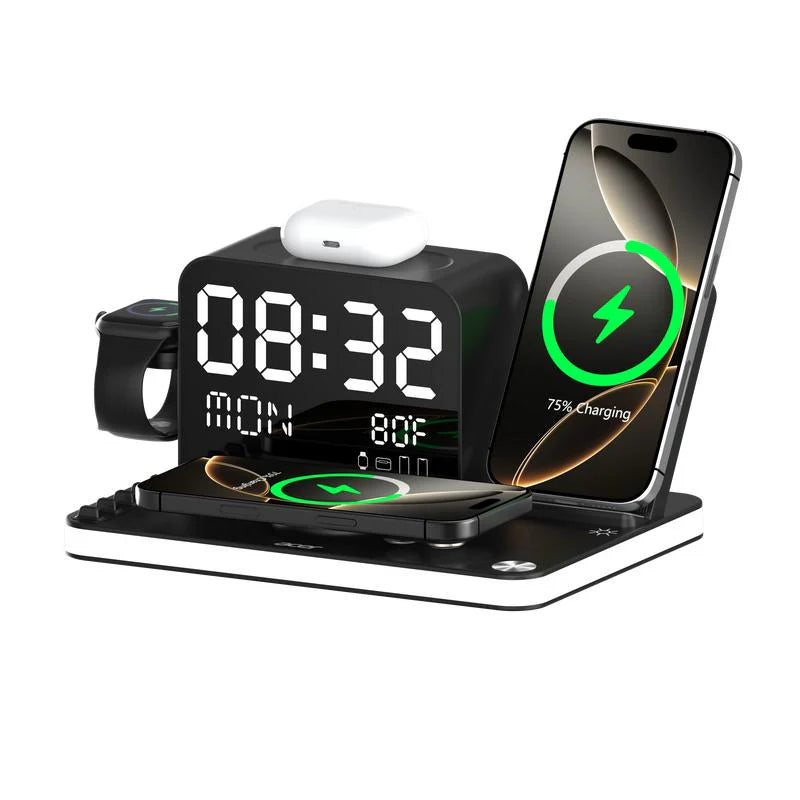 Acer 7-in-1 Wireless Charging Station, compatible with iPhone, Android phones, Apple Watch, and AirPods.