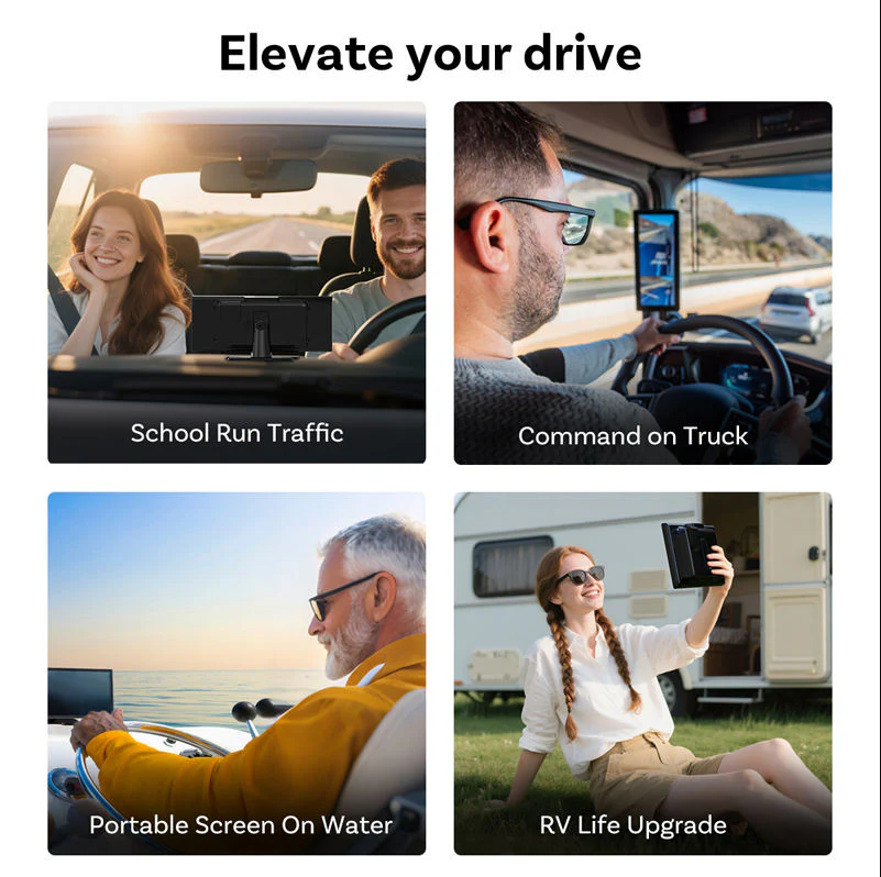 🍃11.4" Portable Touch Screen Car GPS Navigator🍃Limited Time: Free CD Mounting Metal Sheet!🍃 4K Ultra HD LCD Car Display, Wireless CarPlay & Android Auto, Worldwide Map Support, USB Plug and Play Car Entertainment System with 1 Year Warranty