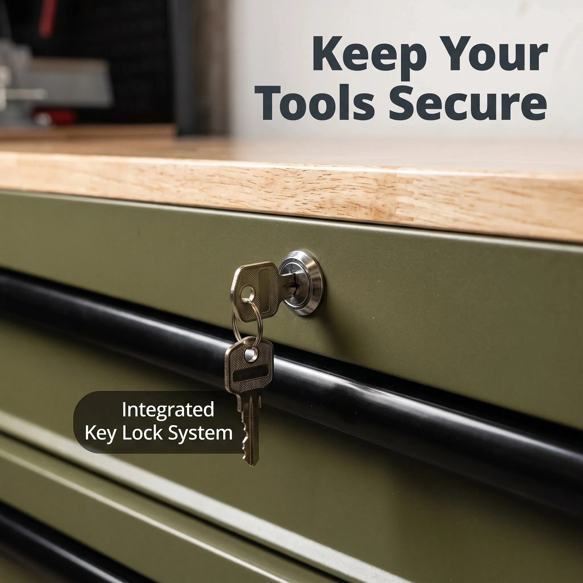 Lockable Metal Rolling Tool Box Storage Cabinet Wheels for Garage Workshop Organization