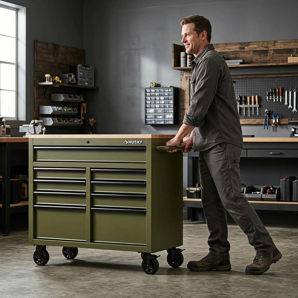 Lockable Metal Rolling Tool Box Storage Cabinet Wheels for Garage Workshop Organization
