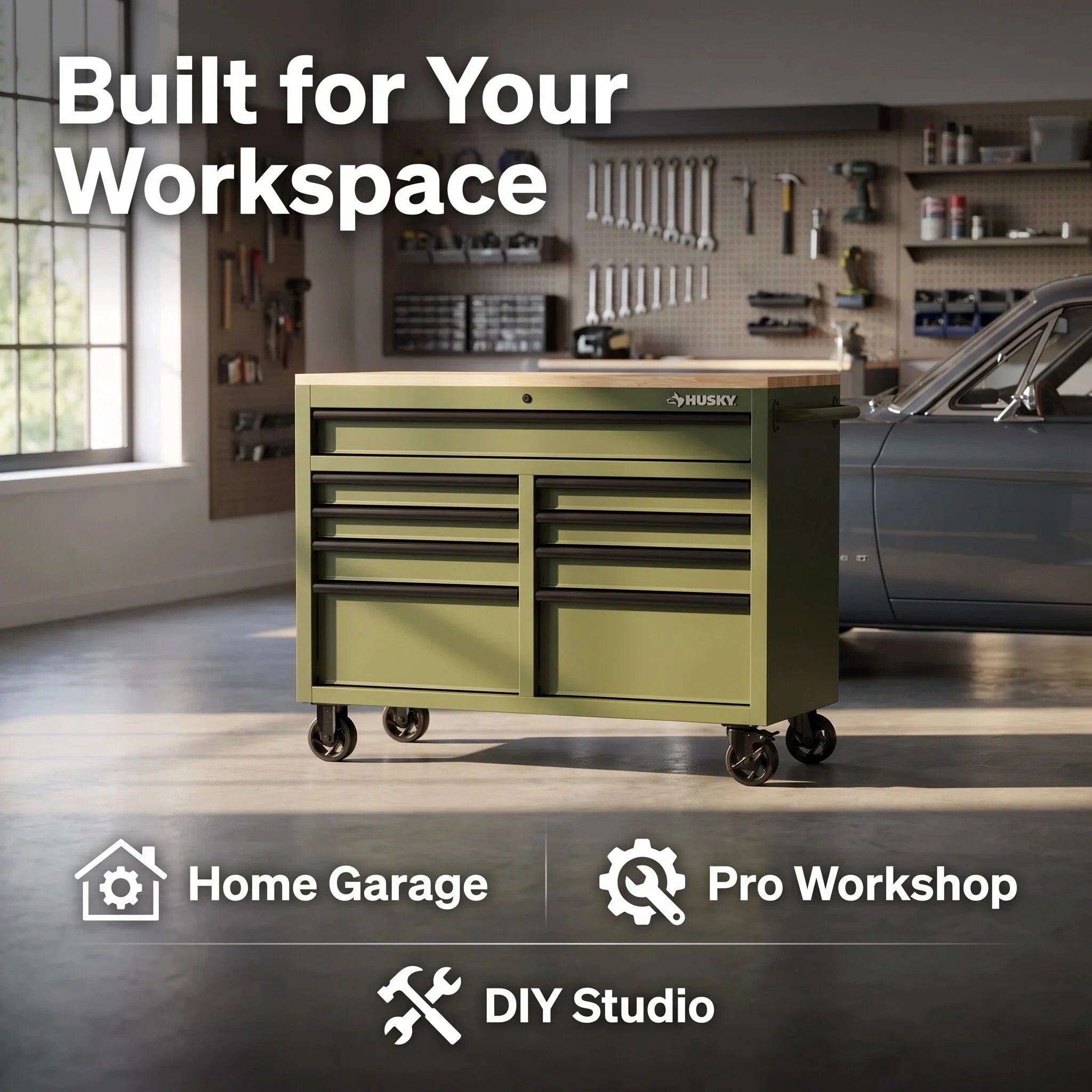 Lockable Metal Rolling Tool Box Storage Cabinet Wheels for Garage Workshop Organization